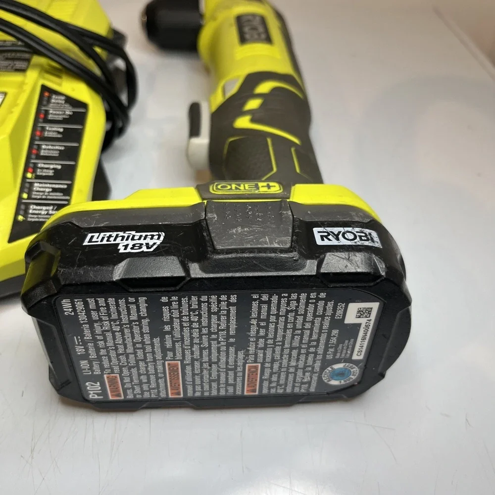Ryobi 18-Volt ONE+ 3/8 in. P241 Right Angle Drill, Battery, and Charger